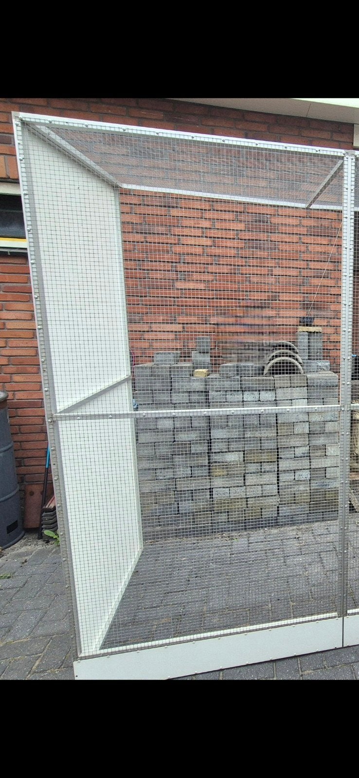 Gezocht 2 panelen voor volière H 200 cm 
B 103, Ophalen of Verzenden, Aluminium, Volière