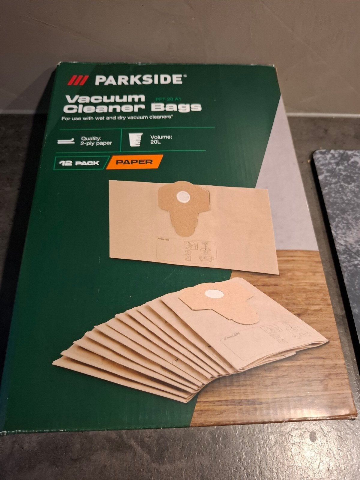 Parkside Stofzuigerzakken PFT 20 A1 - 12 stuks, Ophalen of Verzenden, Nieuw