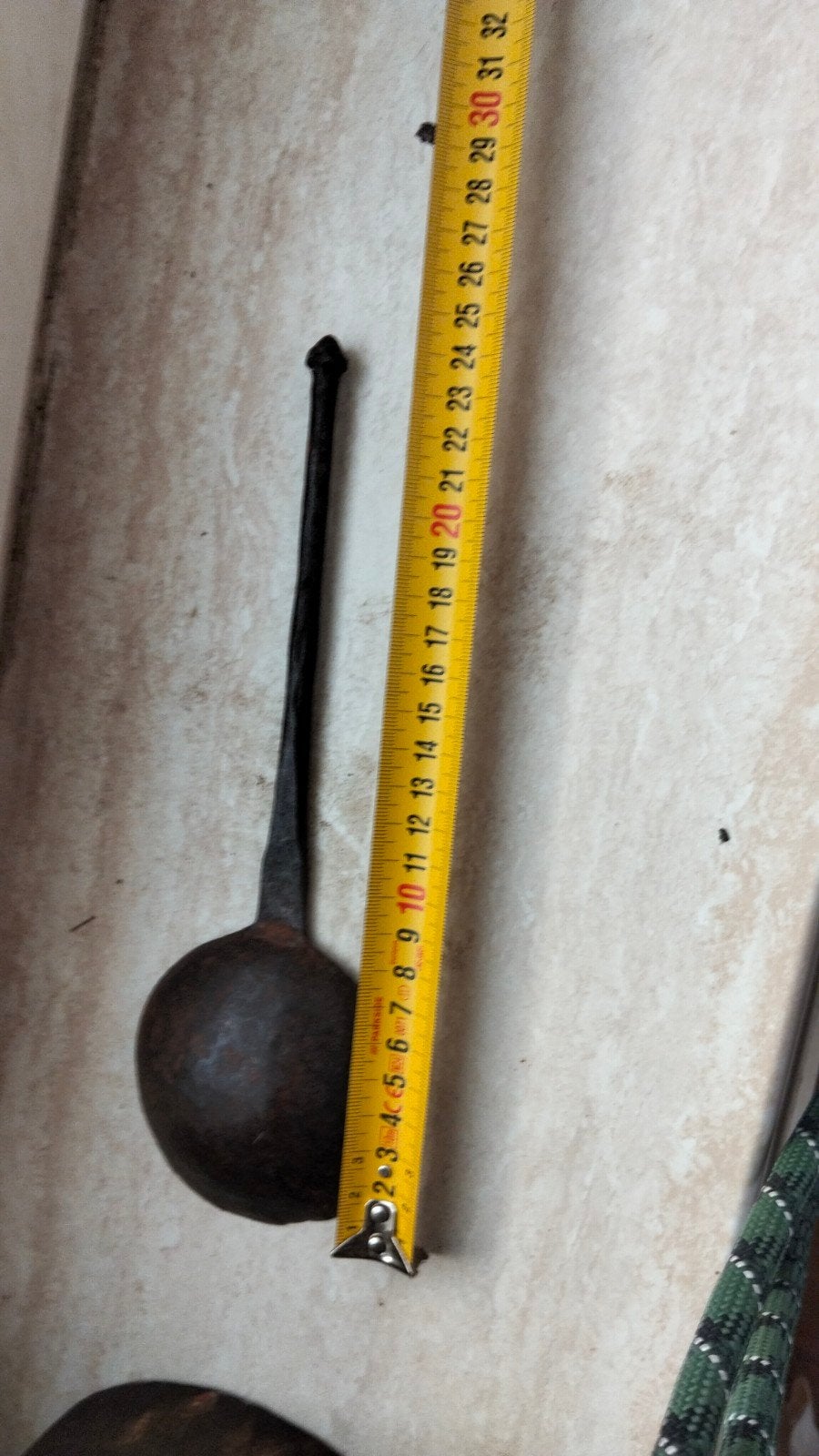 Brocante metalen geroeste lepel, Ophalen of Verzenden