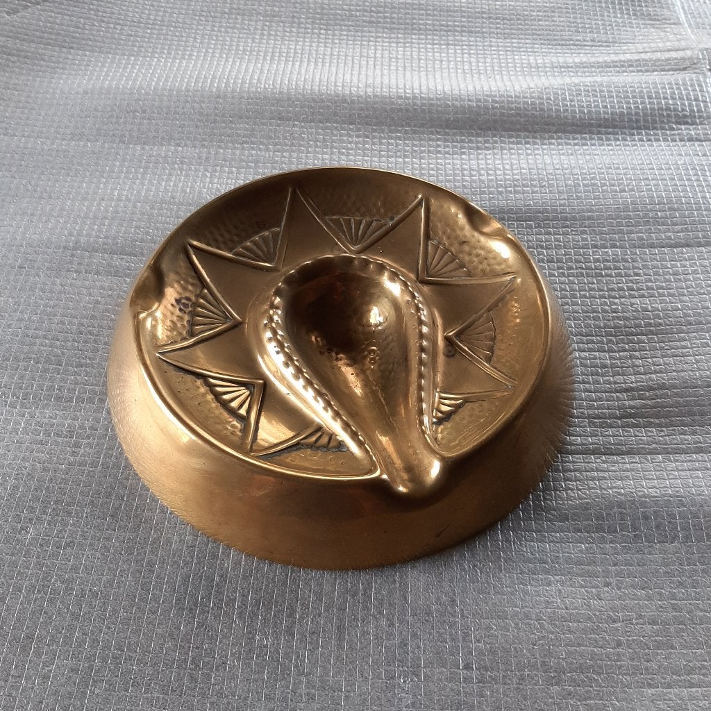 Antieke koperen asbak Ster tabak Th. Niemeijer / Niemeyer, Ophalen of Verzenden, Koper