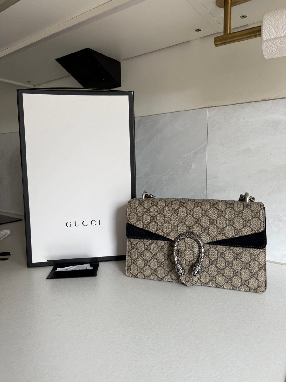 Gucci dionysus, Ophalen of Verzenden, Zo goed als nieuw, Zwart, Schoudertasje