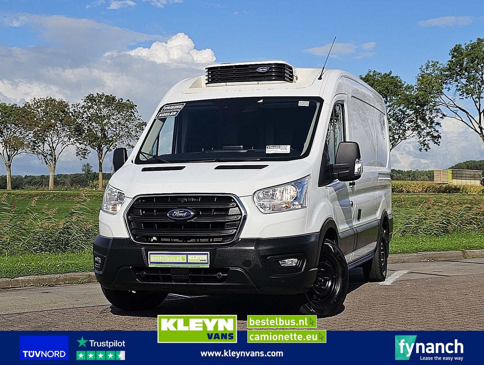 FORD TRANSIT 2.0 l2h2 koelwagen klep!, Auto's, Gebruikt, Euro 6, 129 pk, Wit