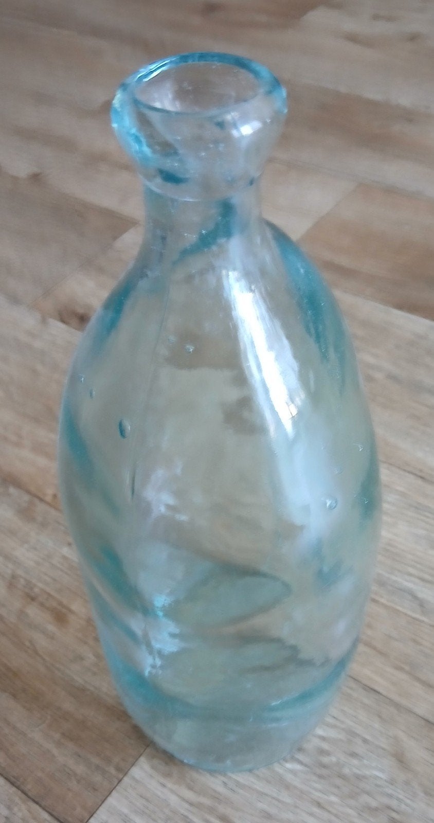 Vaas 37 cm  (Handmate), Huis en Inrichting, Overige kleuren, Ophalen of Verzenden, Minder dan 50 cm, Glas