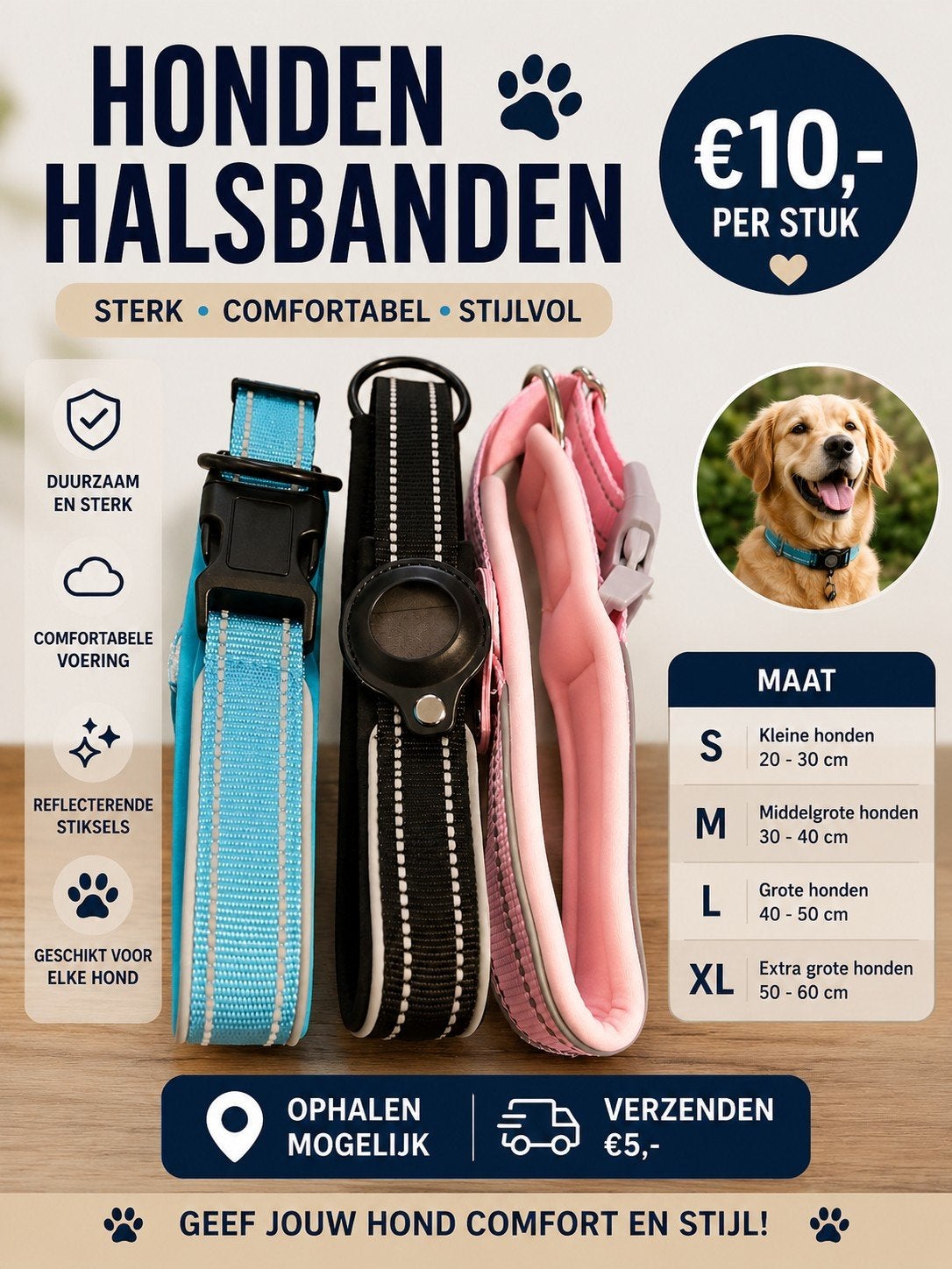 leuke honden halsbanden, Ophalen of Verzenden, Nieuw