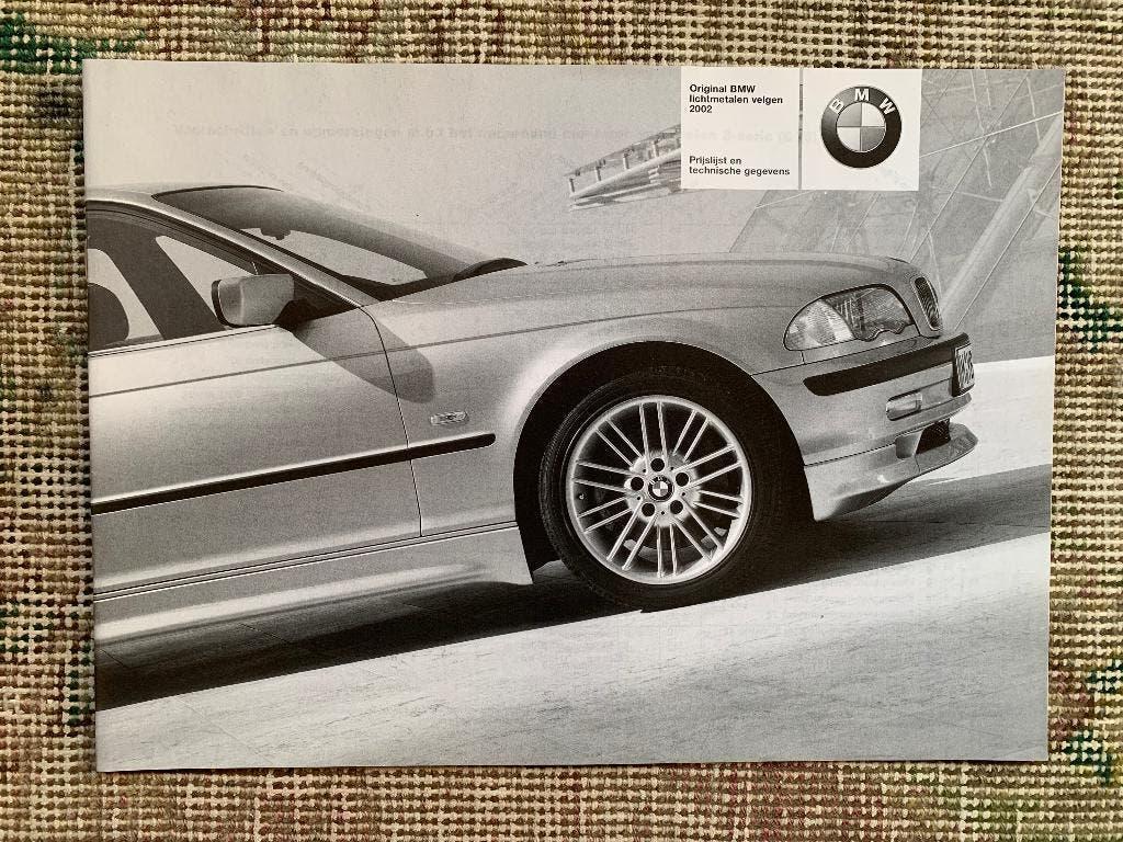 Nederlands prijslijst originele BMW lichtmetalen velgen 2002, Boeken, Auto's | Folders en Tijdschriften, Zo goed als nieuw, BMW