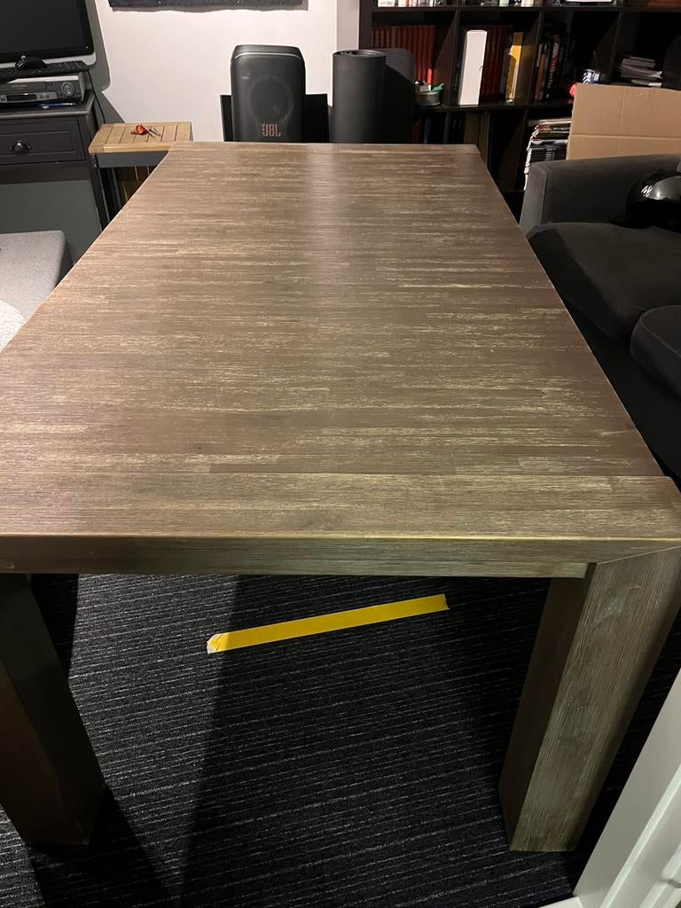 Robuuste eetkamertafel 180x100cm, Huis en Inrichting, Tafels | Eettafels, Ophalen, 50 tot 100 cm, Zo goed als nieuw, Vijf personen of meer