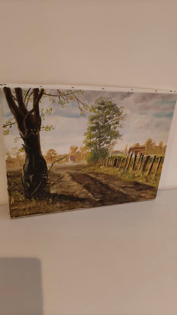 Landschapsschilderij gesigneerd HJ Reems, Ophalen of Verzenden