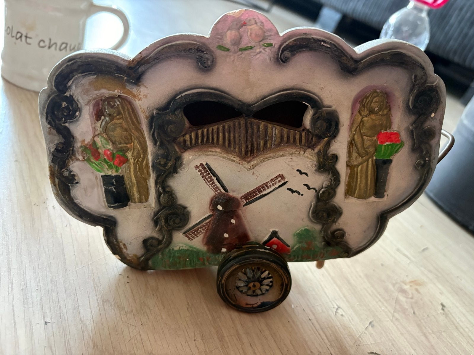 Muziekdoosje in de vorm van een oud draaiorgel, Ophalen of Verzenden, Gebruikt