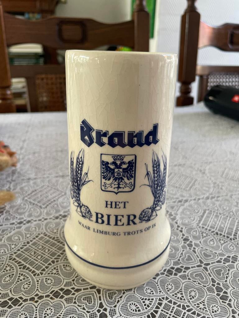 Brand Bierkroes - Het Bier waar Limburg trots op is, Verzamelen, Biermerken, Gebruikt, Pul(len), Brand, Ophalen of Verzenden