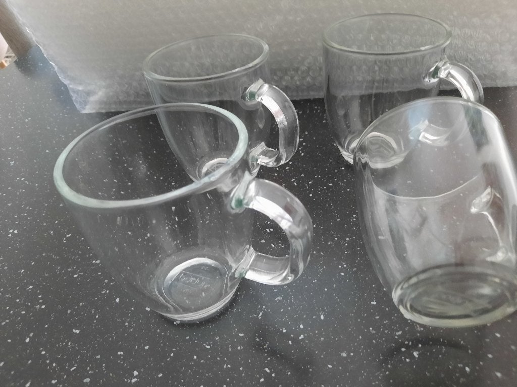 vier BODUM theeglazen nieuw, Glas of Glazen, Overige merken, Nieuw, Ophalen of Verzenden