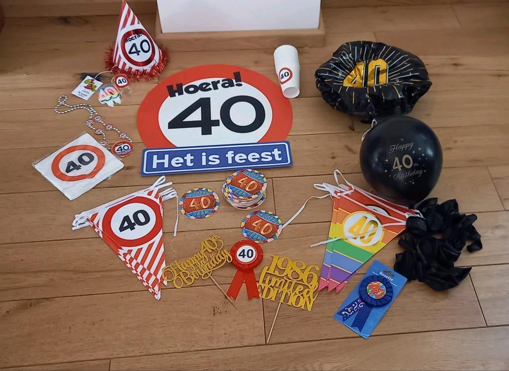 Feestdecoratie / feest versiering 40 jaar, Ophalen of Verzenden, Zo goed als nieuw, Versiering, Verjaardag
