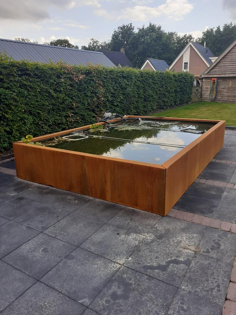 Vijverranden corten staal bloembak maatwerk roest, Ophalen, Nieuw