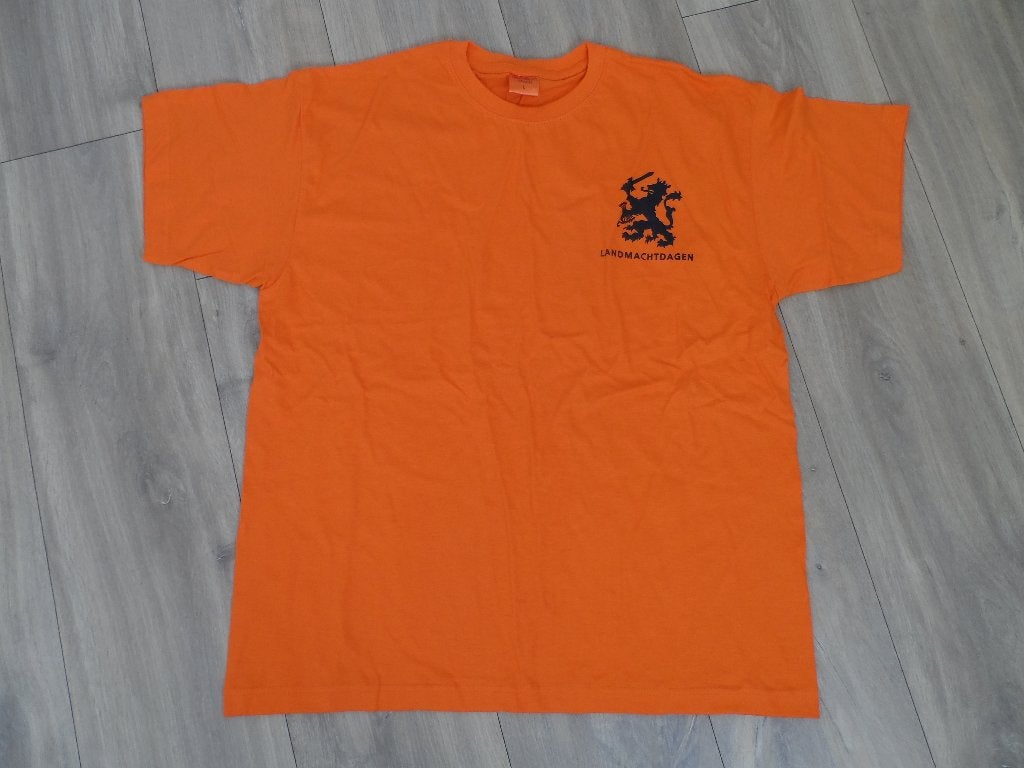 Shirt oranje Landmachtdagen met Nederlandse leeuw, Ophalen of Verzenden, Landmacht, Nederland, Embleem of Badge