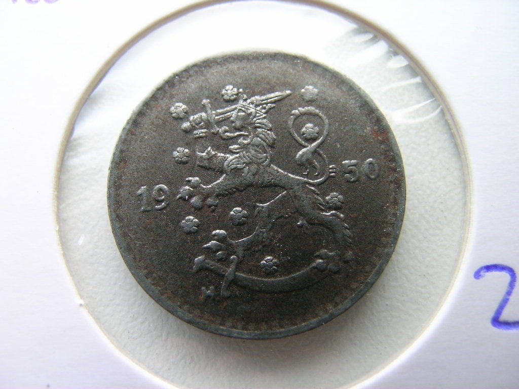 Markka 1950 Finland (nr 2), Ophalen of Verzenden, Overige landen, Losse munt