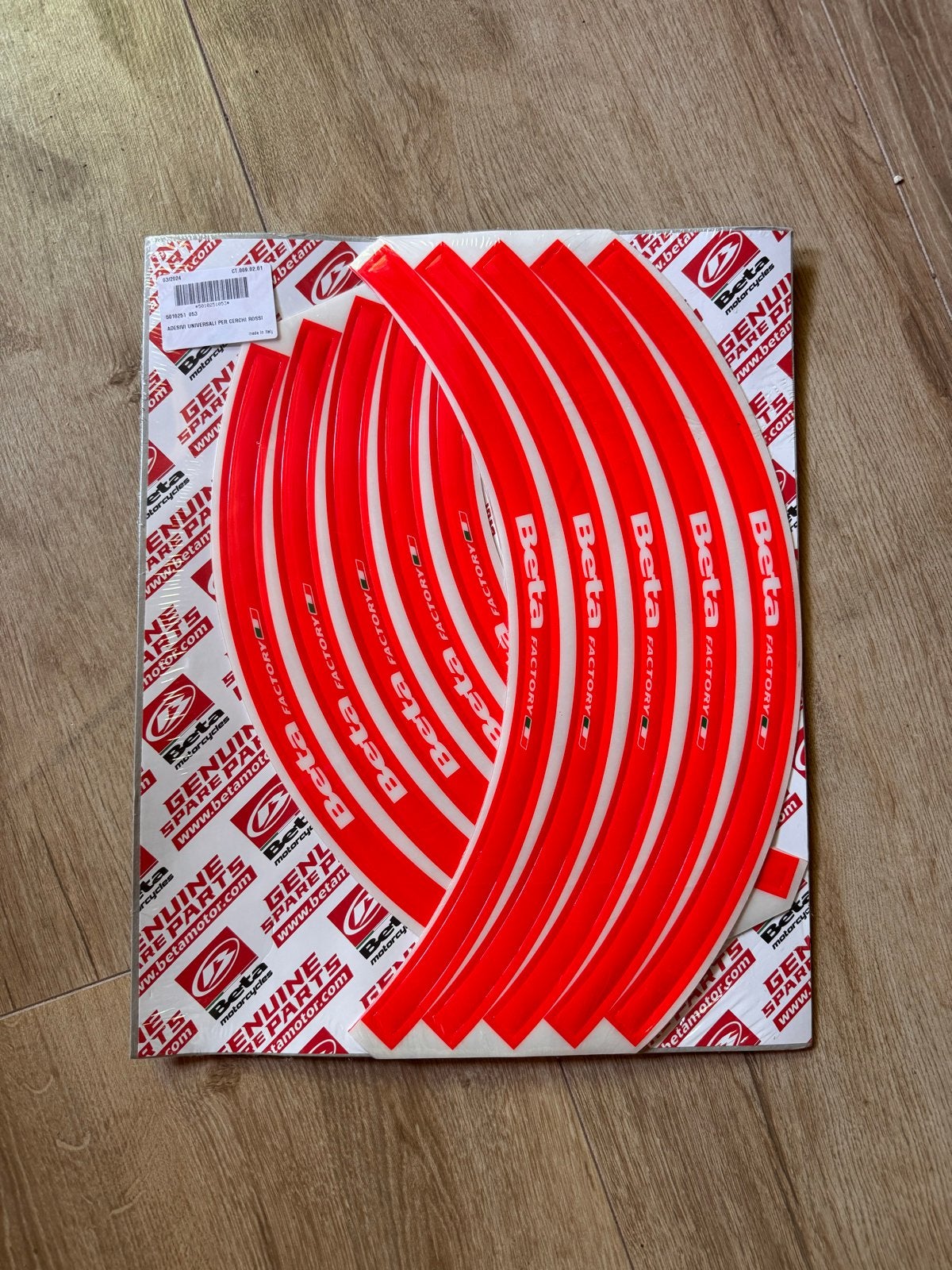 Bèta Enduro Velgstickers Rood - Origineel Onderdeel, Ophalen of Verzenden