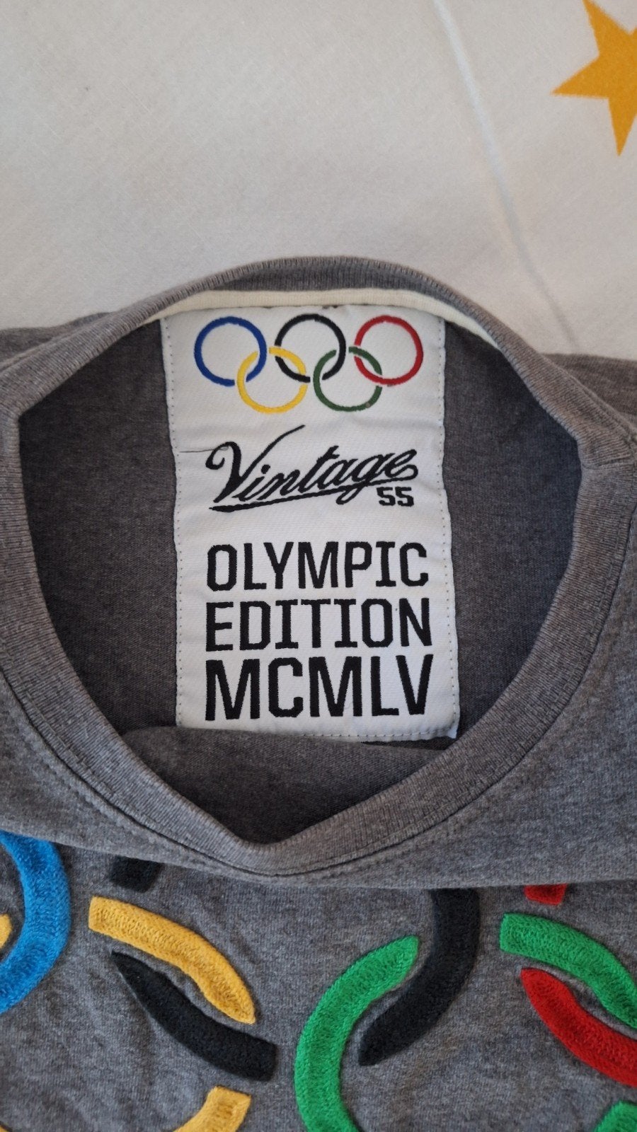 Vintage 55 Olympic Edition T-shirt Maat L, Maat 52/54 (L), Vintage 55, Ophalen of Verzenden, Grijs