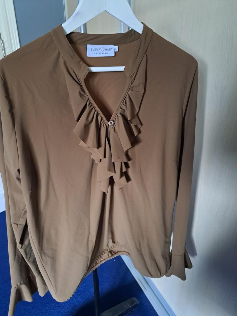 HELENA HART BLOUSE MAAT L, Verzenden, Zo goed als nieuw, Maat 38/40 (M), Bruin