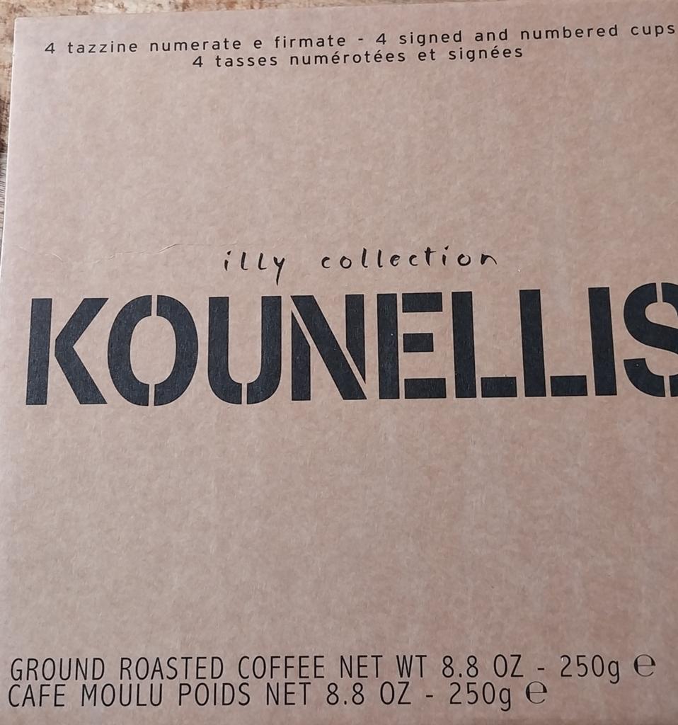 Illy Kounellis Collectie: 4 genummerde en gesigneerde kopjes, Ophalen of Verzenden