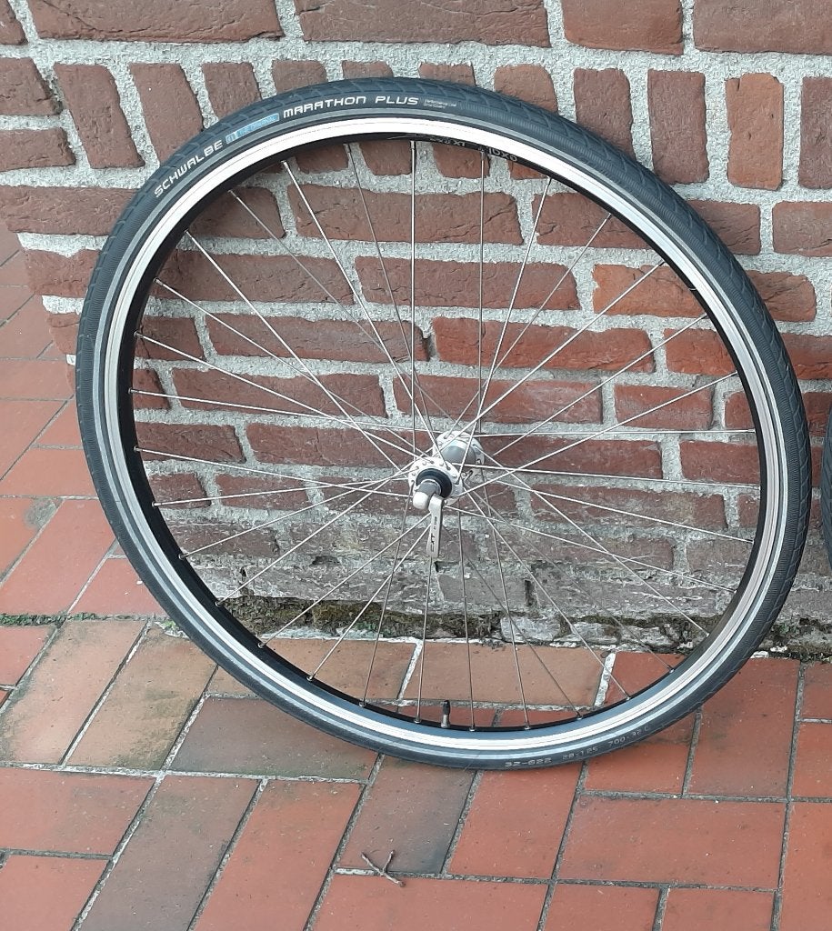 Voorwiel 28 inch Zwarte Velg Exal LX 17 Xlite Naaf Deore XT, Zo goed als nieuw, Elektrische fiets, Aluminium, Voorwiel 28 inch Zwarte Velg Exal LX 17 Xlite Naaf Deore XT