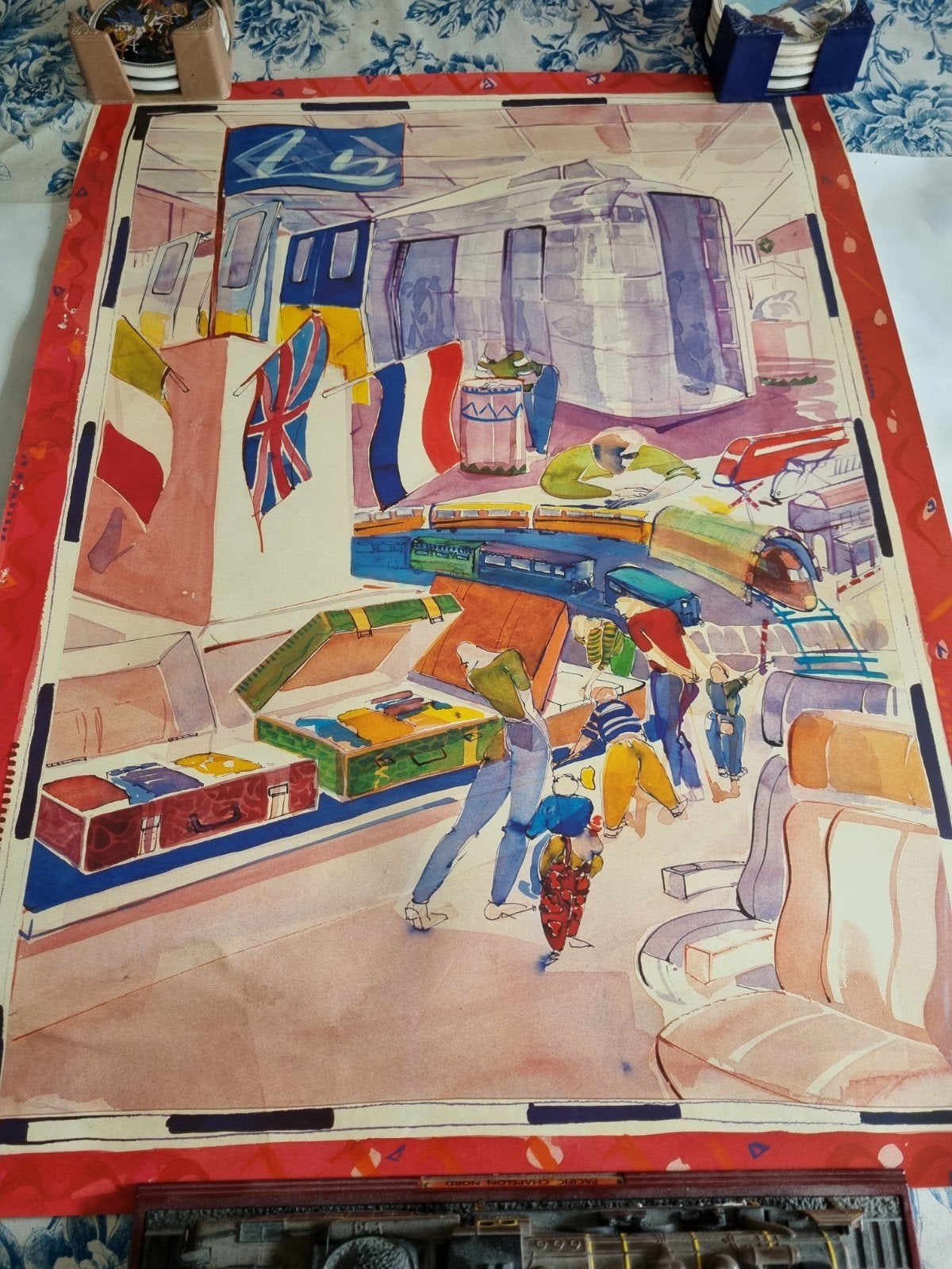 Nederlandse Spoorwegen: Moderne Poster (3), Ophalen of Verzenden, Zo goed als nieuw, Trein, Kaart of Prent