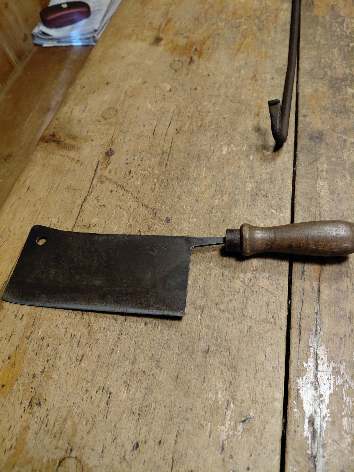 Antiek slagers hakmes.Herder Solingen., Ophalen of Verzenden