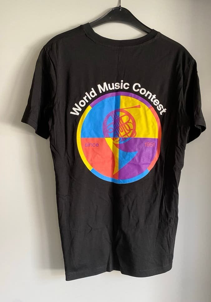 WMC Kerkrade T-shirt Zwart Maat S- World Music Contest, Ophalen of Verzenden, Nieuw, Maat 46 (S) of kleiner, Zwart
