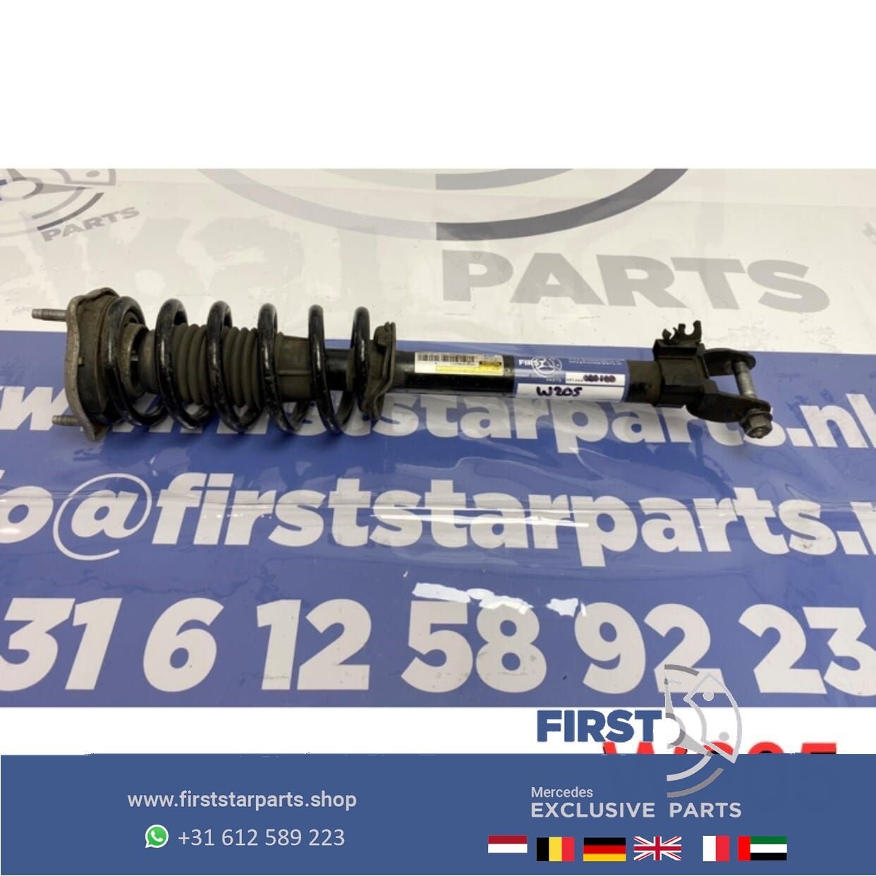 W205 SCHOKBREKER + VEERPOOT LINKS / RECHTS Mercedes C Klasse, Gebruikt, -, Ophalen of Verzenden, -