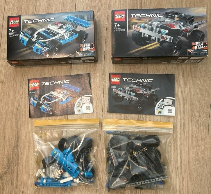 Lego Technic combinatie! 42090 & 42091 auto’s, Kinderen en Baby's, Speelgoed | Duplo en Lego, Zo goed als nieuw, Lego, Complete set