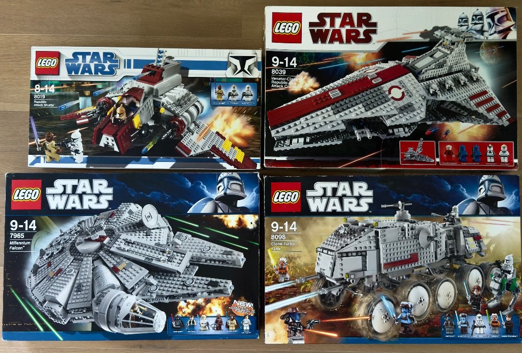 Lego Star Wars 7965-8019-8039-8098, Kinderen en Baby's, Speelgoed | Duplo en Lego, Gebruikt, Star Wars, Lego, Ophalen of Verzenden
