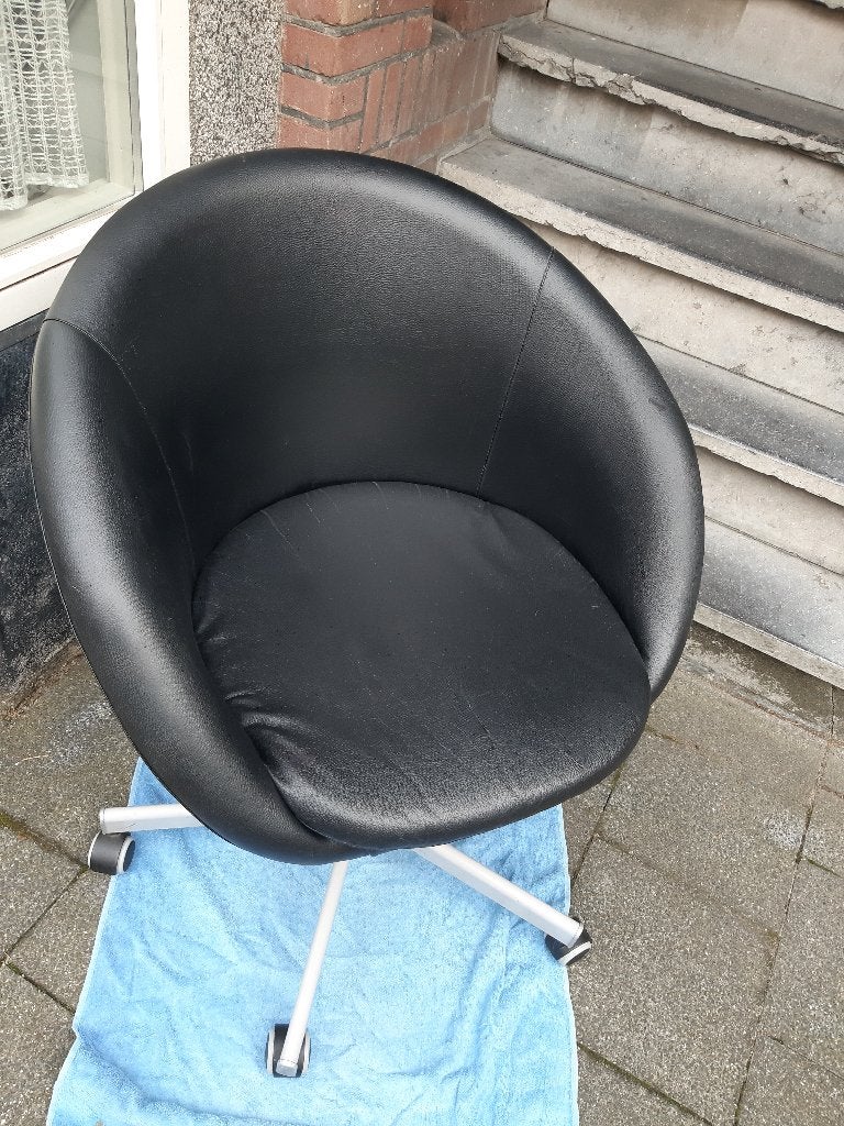 Ikea SKRUVSTA fauteuil, bureaustoel, zwart;, Huis en Inrichting, Stoelen, Ophalen, Gebruikt, Zwart, Ikea SKRUVSTA fauteuil, bureaustoel,