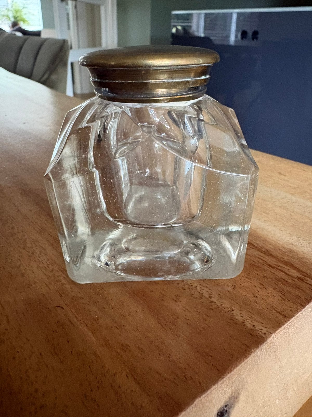 Antiek zilveren inktpot 8/6cm, Ophalen of Verzenden, Zo goed als nieuw