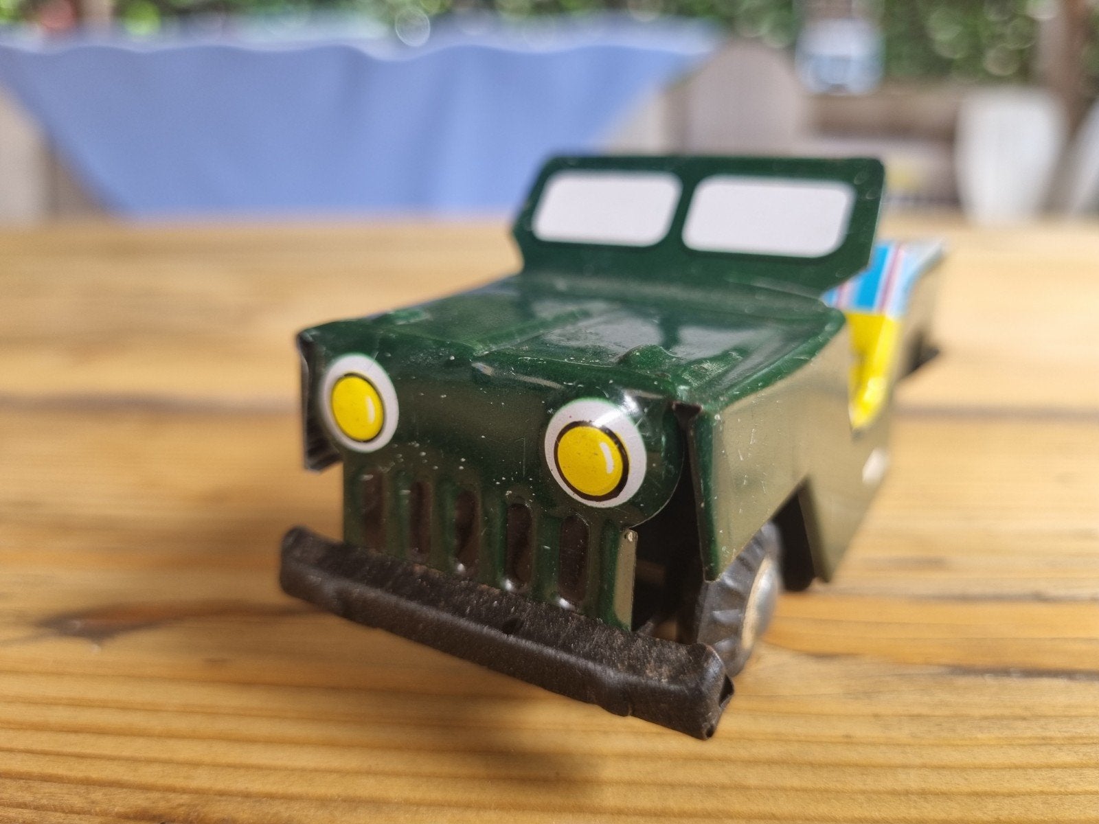 Vintage blikken speelgoed Jeep - Made in China, Antiek en Kunst, Antiek | Speelgoed, Ophalen of Verzenden