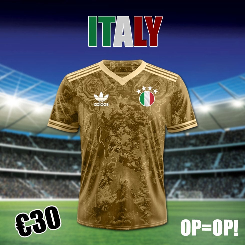 Uniek Italië voetbalshirt - Gouden editie, Ophalen of Verzenden, Nieuw, Shirt