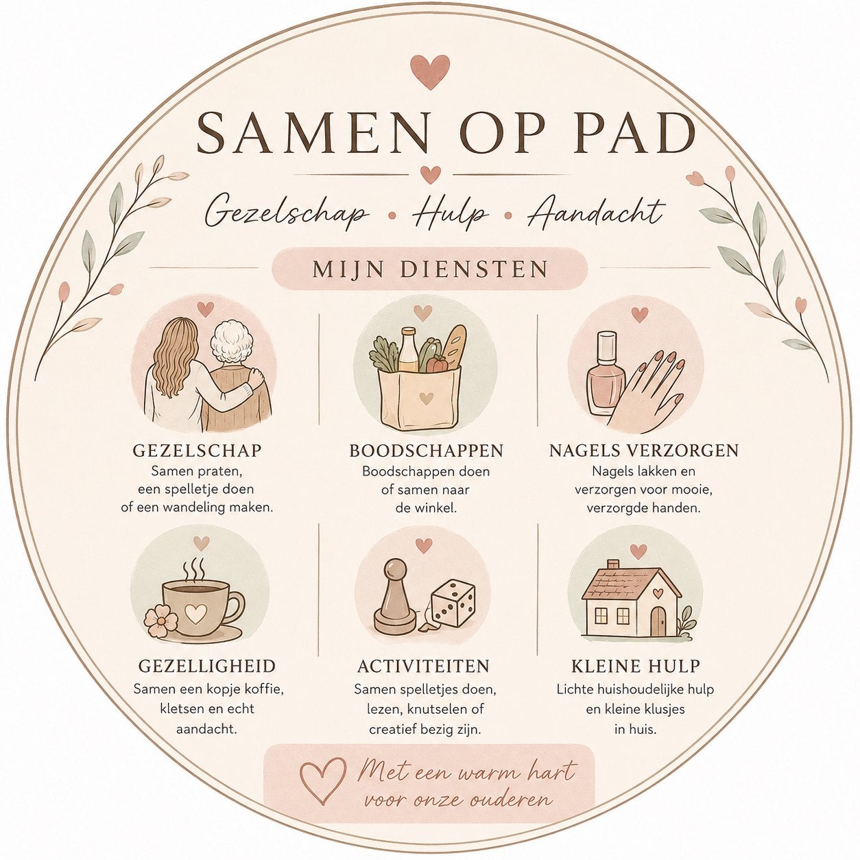 Samen op pad aan huis ouderen, Diensten en Vakmensen, Thuiszorg en Kraamhulp, Komt aan huis, Ouderenzorg