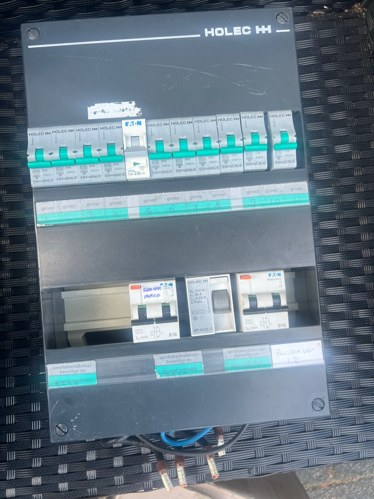 Holec Groepenkast met Eaton en Holec componenten, Ophalen of Verzenden, Gebruikt, Eaton, Groepenkast