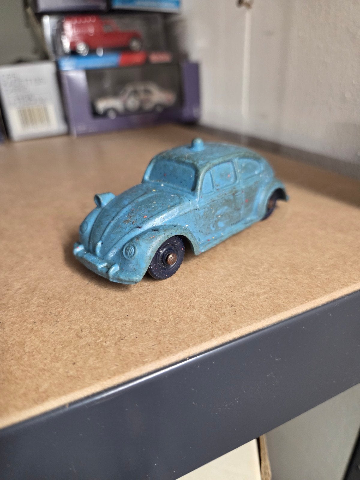 volkswagen kever tomte nr 13 blauw vinyl auto, Ophalen, Auto, Overige merken