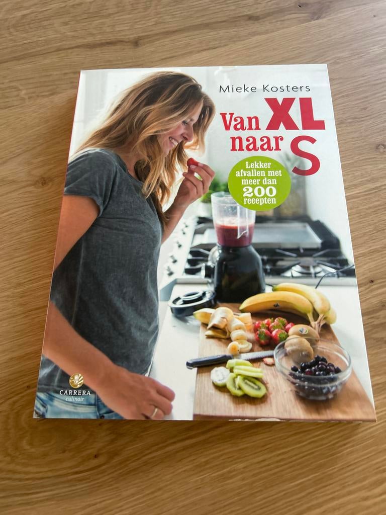 Van XL naar S - Mieke Kosters (kookboek), Voorgerechten en Soepen, Ophalen of Verzenden, Zo goed als nieuw, Gezond koken