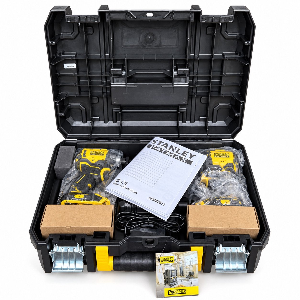 Stanley FatMax V20 Brushless Combiset 18V – 2x accu – Nieuw, Ophalen of Verzenden, Zo goed als nieuw, Boor- en Schroefmachine