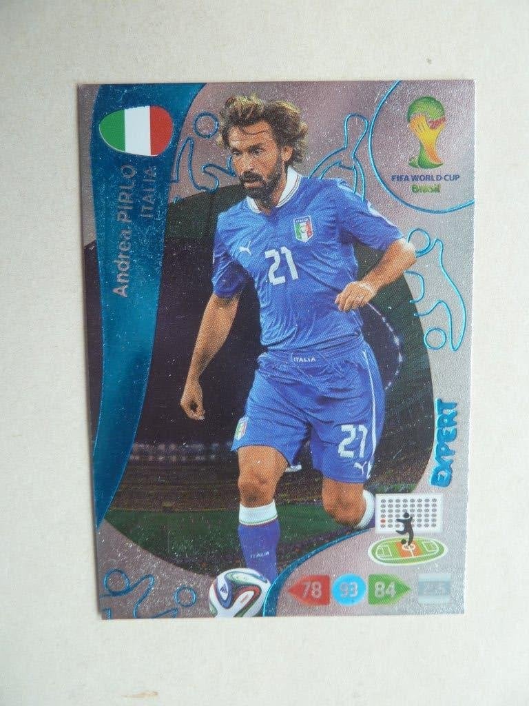 Panini WK card Brasil 2014  Andrea.Pirlo   Expert, Verzamelen, Sportartikelen en Voetbal, Ophalen of Verzenden, Zo goed als nieuw