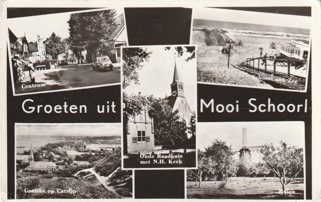 SCHOORL Centrum Catrijp Kerk Molen Groeten 1962, Verzenden, 1960 tot 1980, Gelopen, Noord-Holland