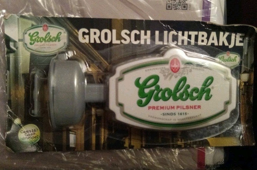 Grolsch mini lichtbakje - Nieuw in verpakking, Ophalen of Verzenden, Nieuw, Reclamebord, Plaat of Schild, Grolsch