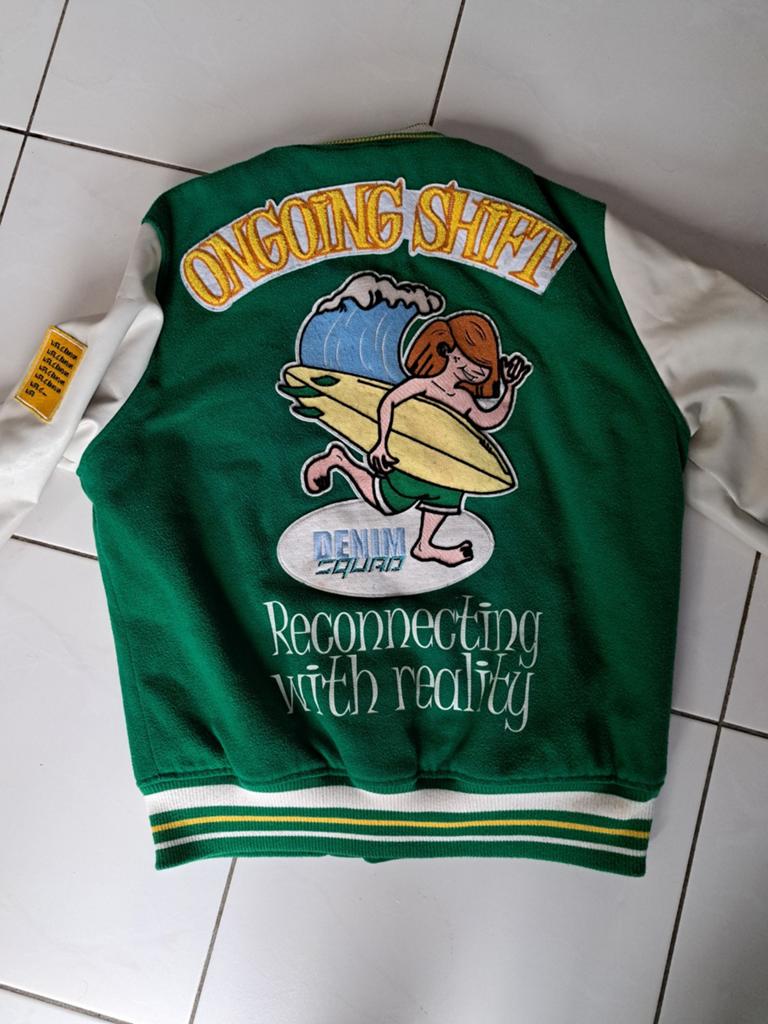 Zara Varsity Jacket - Groen/Wit met Patches, Zara, Maat 48/50 (M), Ophalen of Verzenden, Zo goed als nieuw