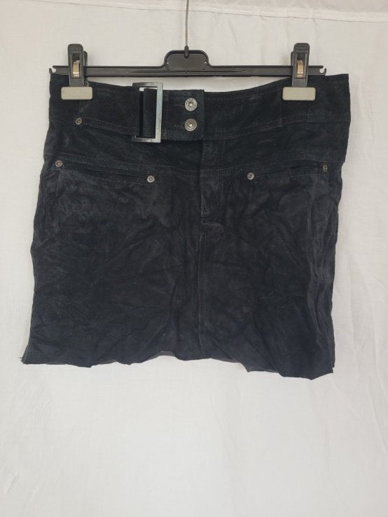 Stoere zwarte leren mini rok mt 36 merk Mexx, ., Zwart, Ophalen of Verzenden, Zo goed als nieuw
