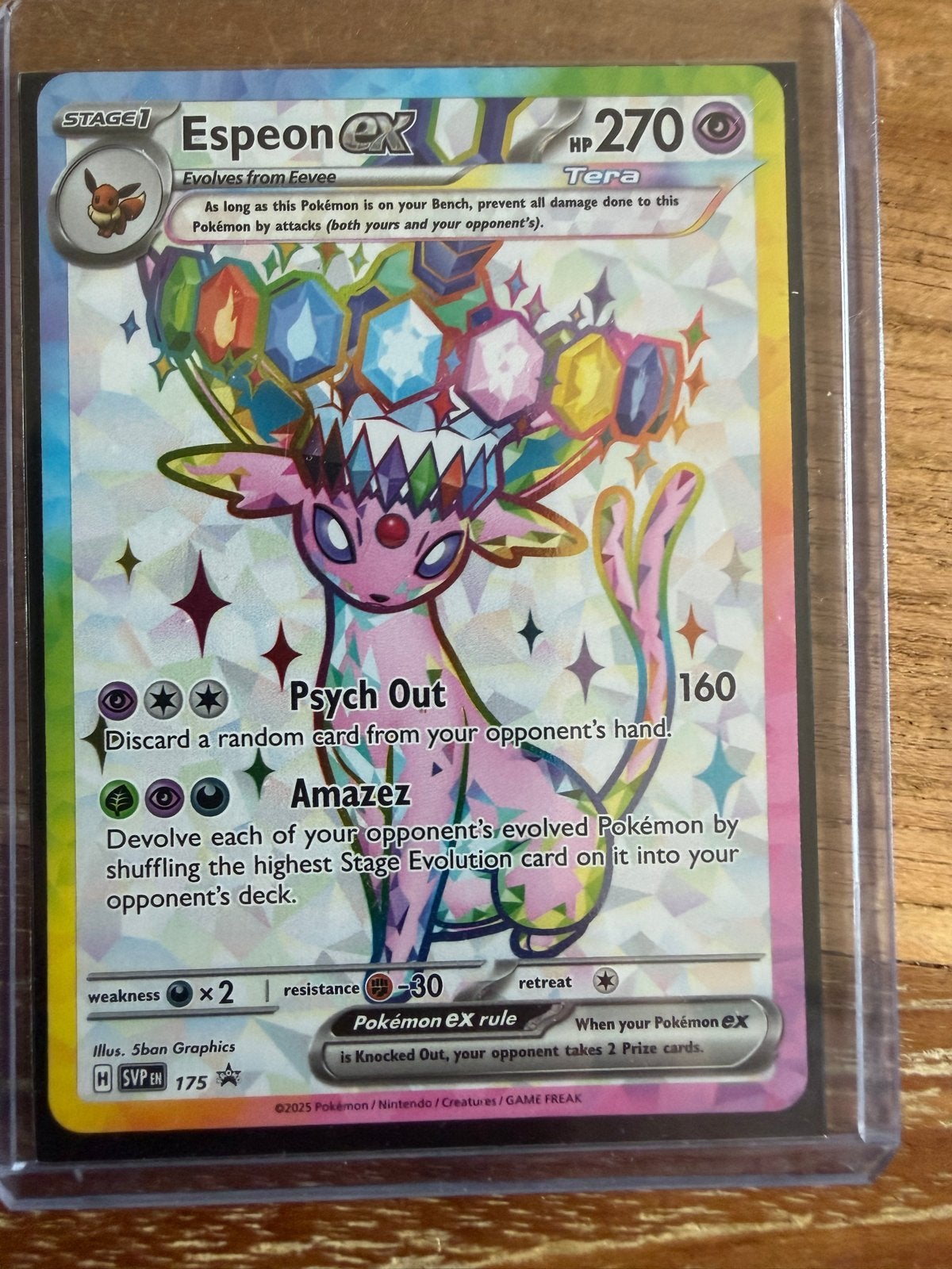Espeon ex Tera Pokémon kaart SV0175, Verzenden, Zo goed als nieuw, Losse kaart