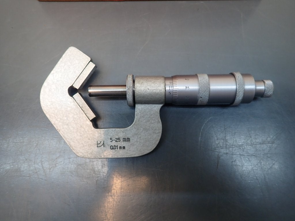 V-aambeeld micrometer 5-25mm , V Aambeeld schroefmaat.., Niet ingevuld, Gebruikt, Afstand, Niet ingevuld