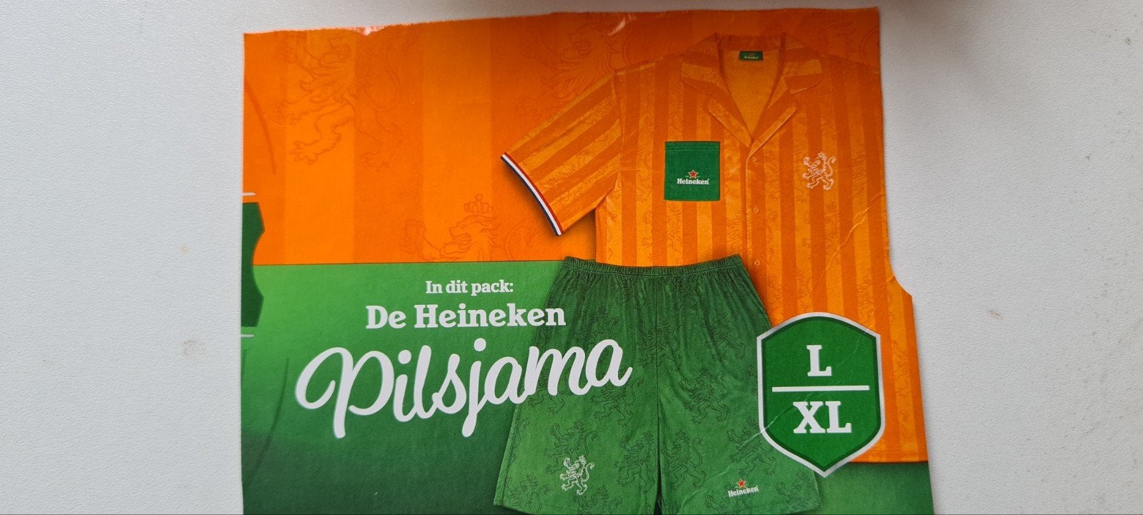Heineken Pilsjama - Limited Edition L/XL, Kleding | Heren, Ophalen of Verzenden, Nieuw, Maat 52/54 (L), Heineken
