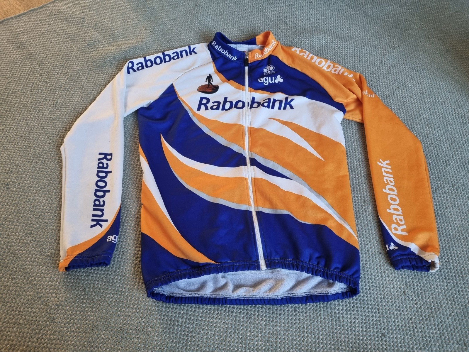 Vintage Rabobank wielrenshirt lange mouwen - Maat M, Fietsen en Brommers, Fietsaccessoires | Fietskleding, Gebruikt, Ophalen of Verzenden