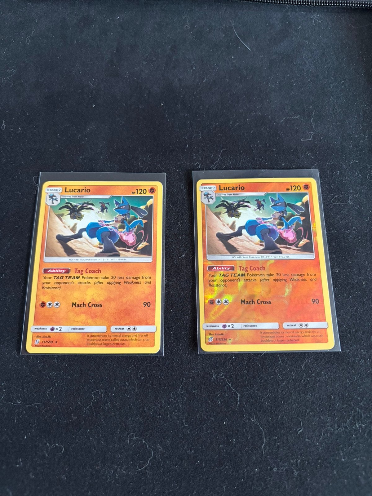 Lucario 117-236 Non holo&Reverse Unified Minds Pokemon kaart, Ophalen, Zo goed als nieuw