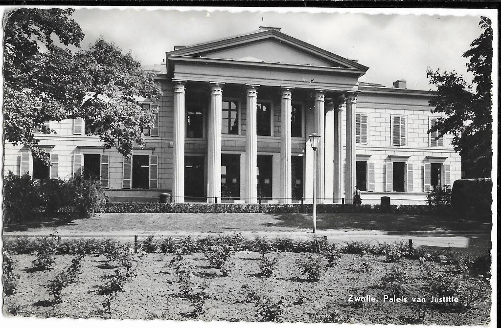Zwolle, Paleis van Justitie, zuilen, Verzenden, 1960 tot 1980, Gelopen, Overijssel
