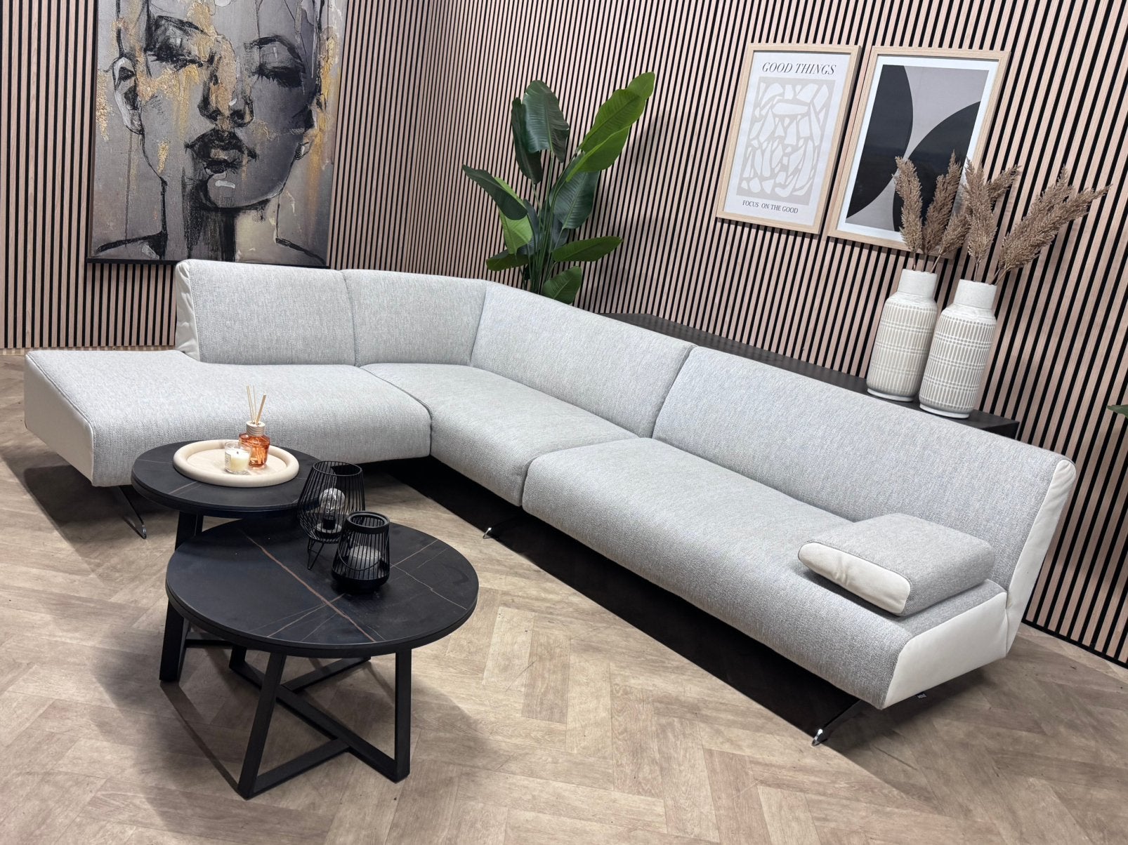ZGAN | Montel Dedon Design Hoekbank - Grijs - 292 x 214, 250 tot 300 cm, -, -, Hoekbank